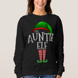 Sweatshirt Groupe Elf Tante Correspondant Famille Cadeau Noël