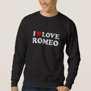 Sweatshirt Grunge désossé usé Style I Love Romeo