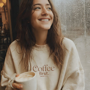 Sweatshirt Guérison après le café d'abord Amoureux du café es