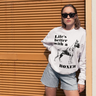 Sweatshirt Guillemet de chien de boîte personnalisé