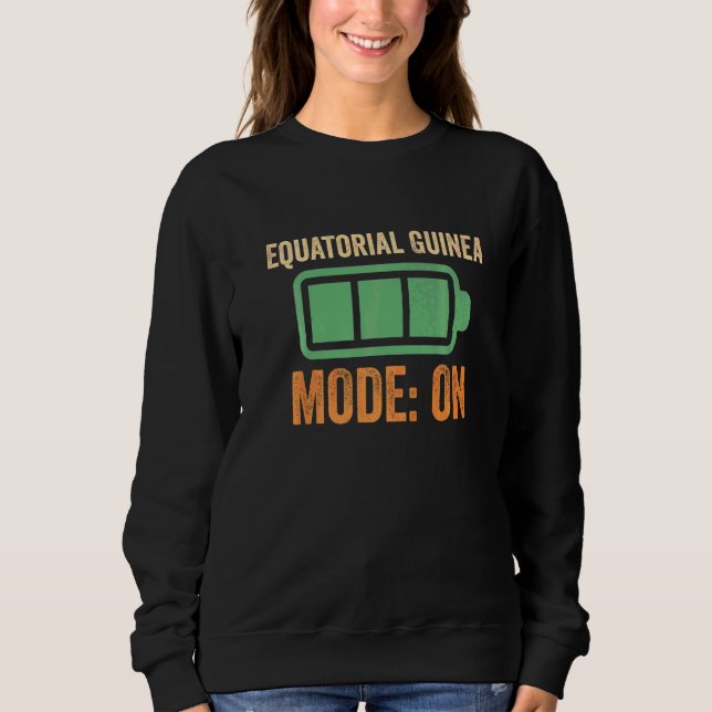 Sweatshirt Guinée équatoriale Mode sur batterie (Devant)