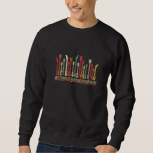 Sweatshirt Guitare Meilleur Big Brother Jamais Musique Rétro 