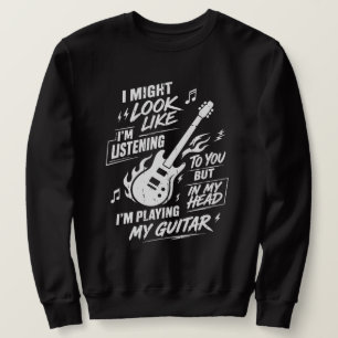Sweatshirt Guitariste sarcastique jouant de la guitare dans m