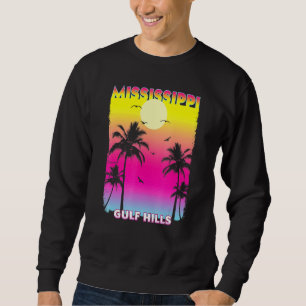 Sweatshirt Gulf Hills Mississippi Ms Summer Sunset Vintage