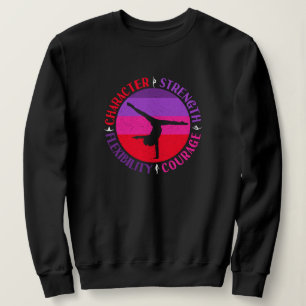 Sweatshirt Gymnastique Féminine Caractère Force Courage