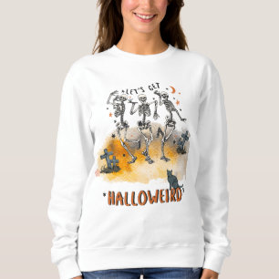 Sweatshirt Hallobizarres ! Skeletons Dansant Sous La Lune