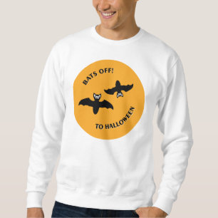 Sweatshirt Halloween Bats Orange