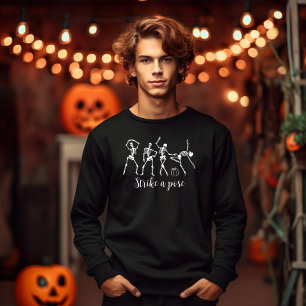 Sweatshirt Halloween Danser Squelette Grève Un Pose Drôle