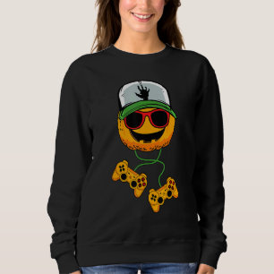 Sweatshirt Halloween Gamer Jack-o'-lantern Gaming Boys Kids M