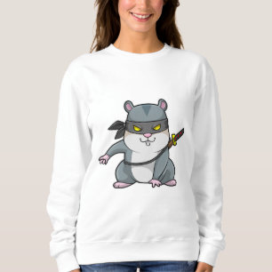 Sweatshirt Hamster comme Ninja dans les arts martiaux avec ép