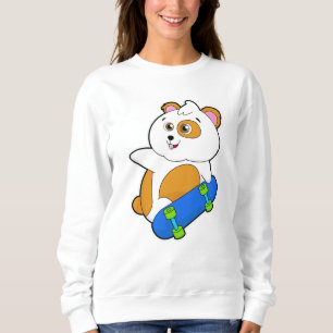 Sweatshirt Hamster en patinage avec skateboard