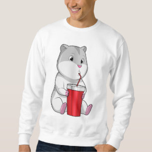Sweatshirt Hamster with Mug & Drinking straw