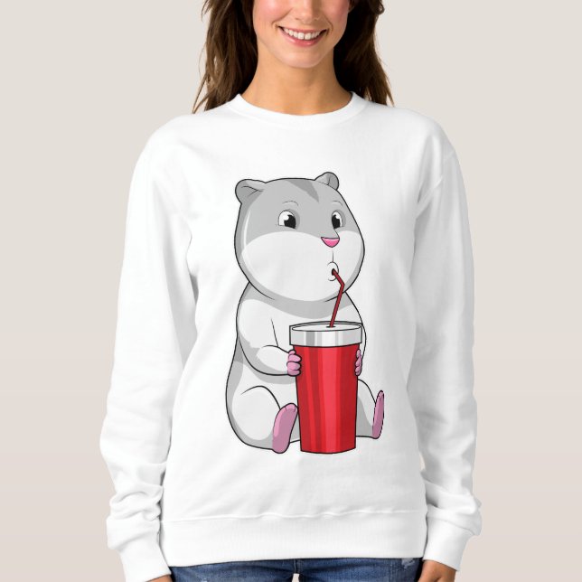 Sweatshirt Hamster with Mug & Drinking straw (Devant)