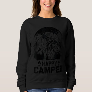 Sweatshirt Happy Camper Retro Vintage Matching Camping Crew
