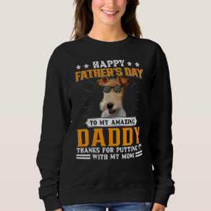 Sweatshirt Happy Fête des pères Fil Fox Terrier Chien Papa Po