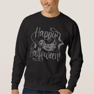 Sweatshirt Happy Halloween chauves-souris Jack-o'-lantern