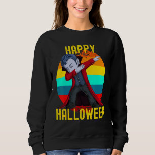 Sweatshirt Happy Halloween mignonne Dabbing Dracula Kids Vamp