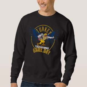 Sweatshirt Happy Thanksgiving Turkey Touchdowns