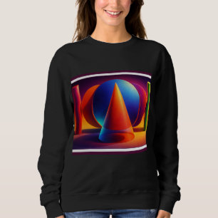 Sweatshirt Harmonie Géométrique aux Couleurs Vives