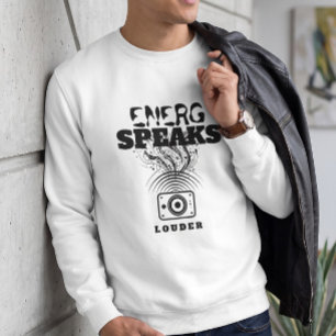 Sweatshirt Haut-parleur audio minimaliste L'énergie parle plu