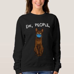 Sweatshirt Havana Brown Ew Personnes Chat Portant Un Masque V