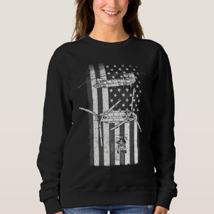 Sweatshirt Hélicoptère militaire Chinook Ch 47 Pavillon Vinta