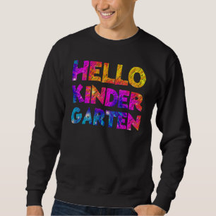 Sweatshirt Hello Kindergarten Team Kinder Retour À La Cravate