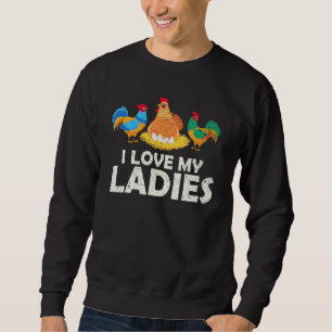 Sweatshirt Hen Farm Animal Farmer Poultry Bird Chicken