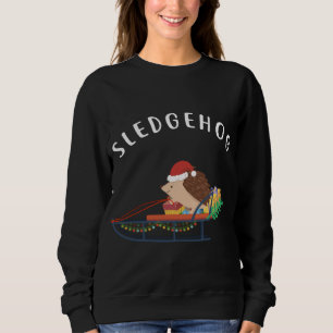 Sweatshirt Hérisson, drôle mignon animal Hérisson Noël