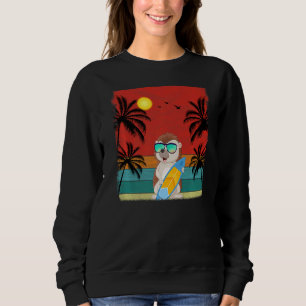 Sweatshirt Hérisson rétro graphique de l'arbre à noix de coco