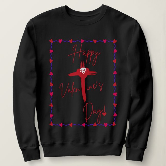 Sweatshirt Heureuse Sainte-Valentin (Design devant)
