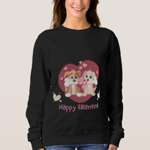 Sweatshirt Heureuse Sainte-Valentin 2024 Drôle Chiens mignons