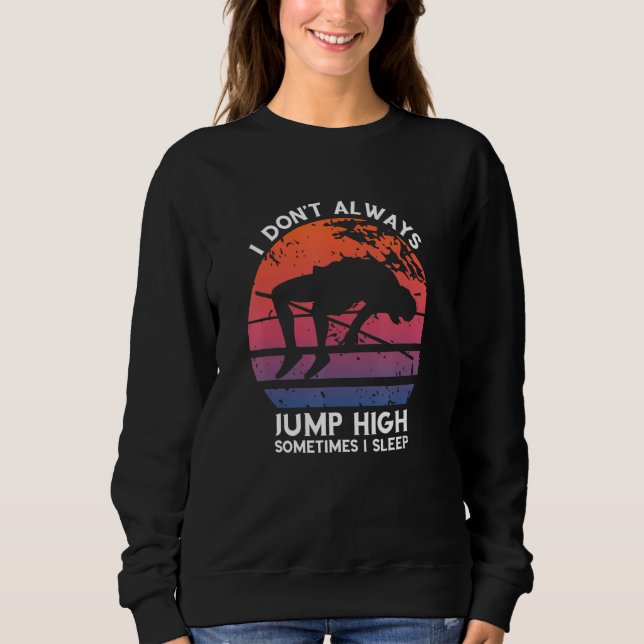 Sweatshirt High Jump Retro Parfois Je Dors High Jumping Hippi (Devant)