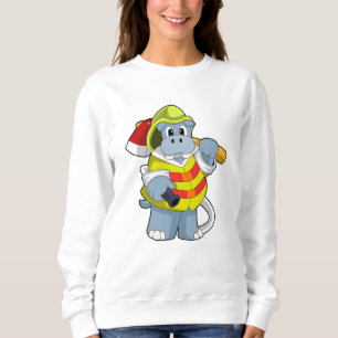 Sweatshirt Hippo comme pompier avec l'alcool