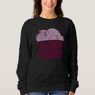Sweatshirt Hippopotame Dorme Prend Son Sommeil Animal Paresse