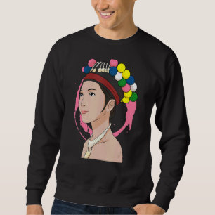Sweatshirt Hmong Miao Fier Traditionnelle Fille Femme Hmoob E