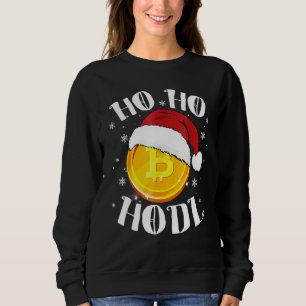Sweatshirt Ho Ho Hodl Crypto Bitcoin Santa Hat Cryptomonnaie