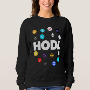 Sweatshirt Hodl Bitcoin Ethereum Cardano Xrp Cryptomonnaie B