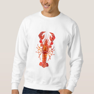 Sweatshirt Homard polygonal rouge