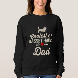 Sweatshirt Homme Chien Papa Coolest Basset Hound Papa Pet Pro