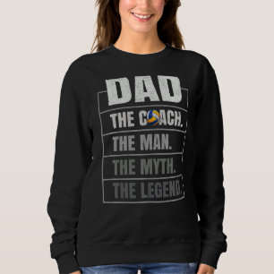 Sweatshirt Homme Volleyball entraîneur Papa Homme Mythe Légen