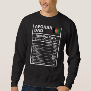 Sweatshirt Hommes Afghan Papa Nutrition Facts Fête des pères