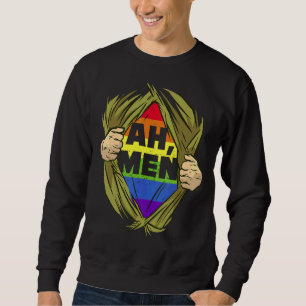 Sweatshirt Hommes Ah Hommes Mois Fierté Lgbt Homosexuel Rainb
