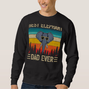 Sweatshirt Hommes Eléphant Vintage Meilleur Eléphant Papa Jam