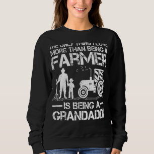 Sweatshirt Hommes Fermier Tracteur Rétro Fermier Grand Père F