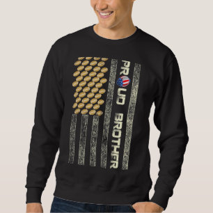 Sweatshirt Hommes Fier Frère Américain Drapeau Football Père 
