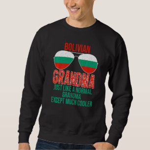 Sweatshirt Hommes Grand-mère bulgare Bulgarie Drapeau Lunette