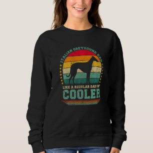 Sweatshirt Hommes Italien Greyhound Papa Comme Un Père Réguli