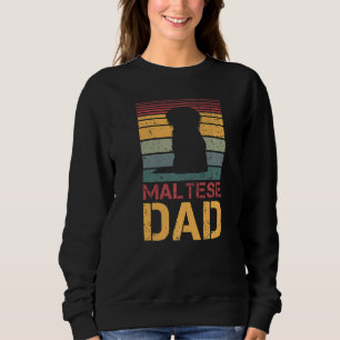 Sweatshirt Hommes Maltais Papa Chien Vintage Chiens Chiens Pa