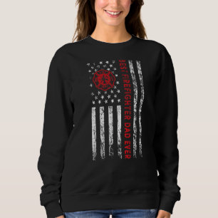 Sweatshirt Hommes Meilleur Pompier Papa Jamais Père Usa Drape